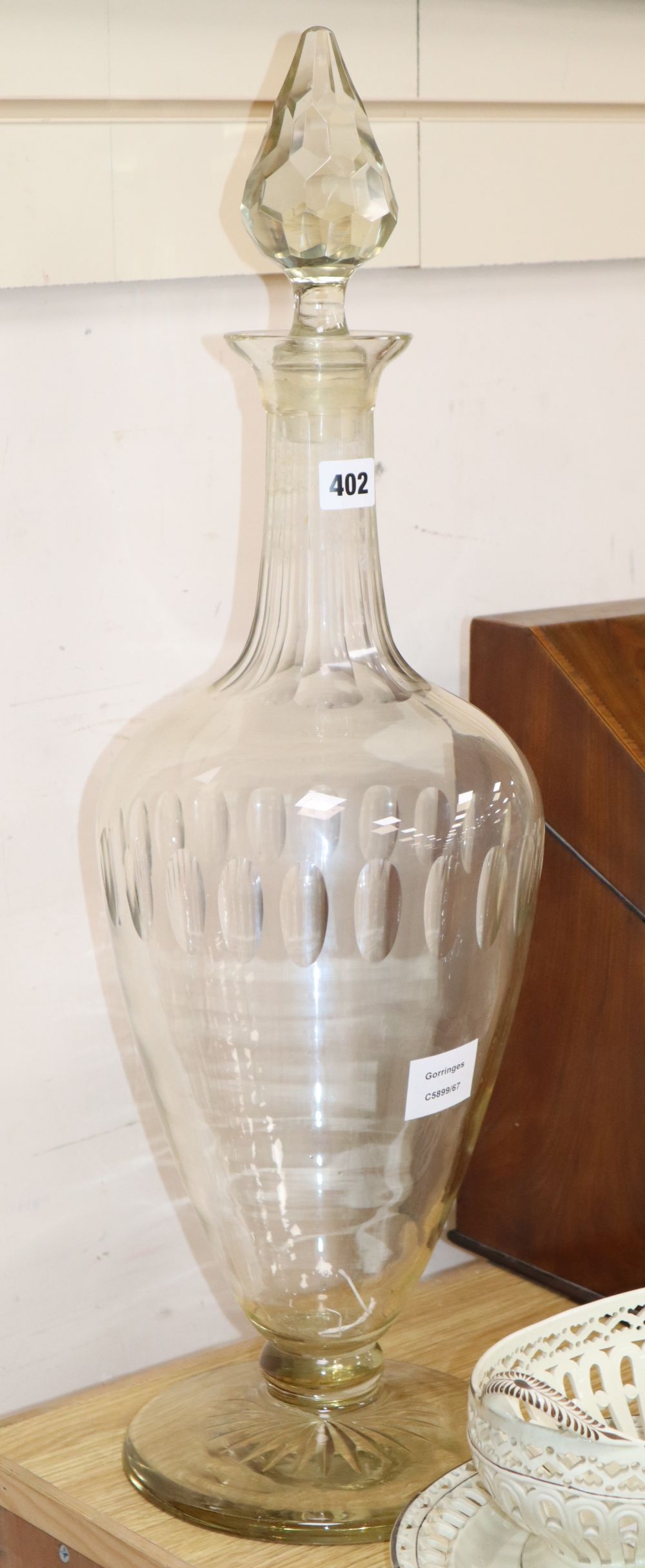 A glass carboy, c.1860, height 70cm